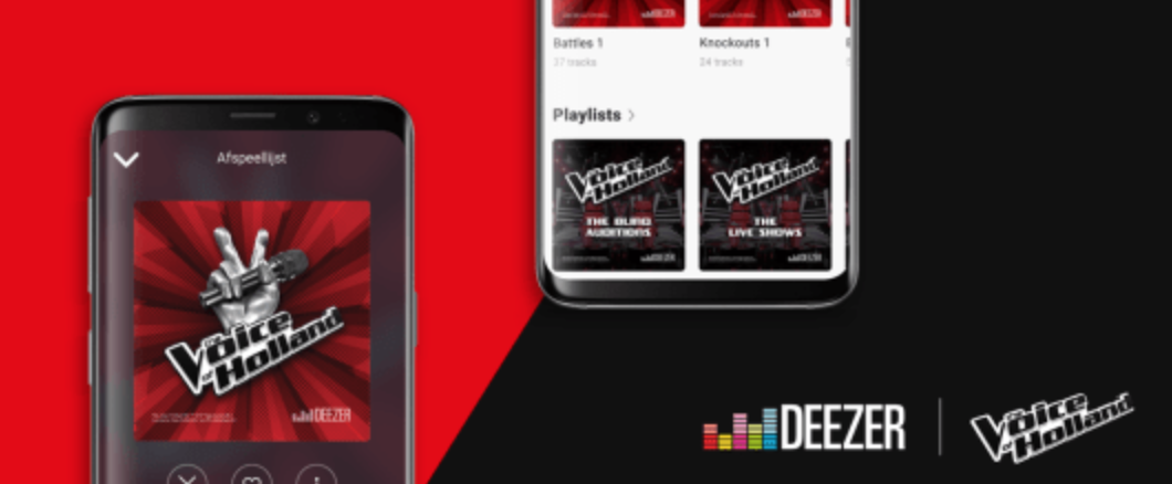 Deezer officiële muziek streaming partner RTL en Talpa voor Voice of Holland