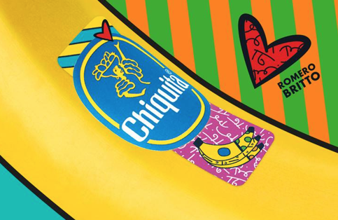 Romero Britto ontwerpt vrolijke stickers voor Chiquita