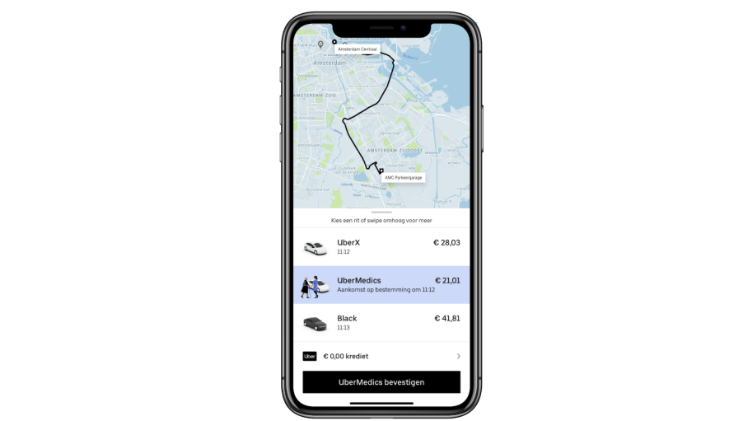 Uber introduceert UberMedics voor zorgmedewerkers