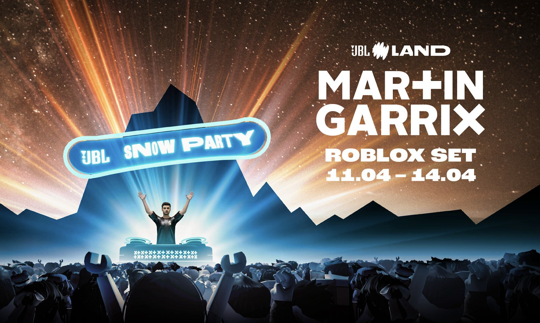  Martin Garrix pakt podium in JBL Land op Roblox met JBL Snow Party
